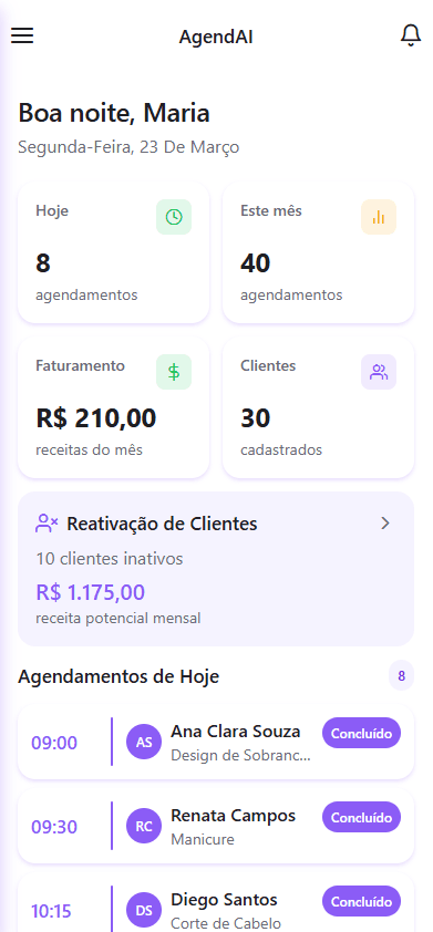 Mobile Dashboard e Visão Geral